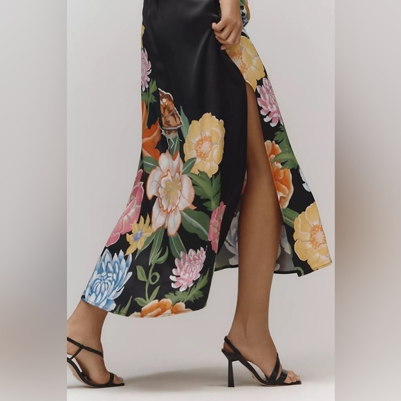 NWT! Floral By Anthropologie Sleeveless Linen Blend Maxi Dress -Size Small 🗝️ - Picture 3 of 4
